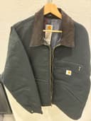 Vintage Carhartt J01 BLK Detroit Jacket Blanket Lined Made in USA Size 52 Reg 07