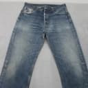 Vintage Y2K Levis 501 Straight Jeans Mens Size W34-W36 L30 Blue Faded Distressed