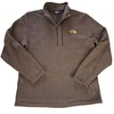 The North Face Quarter Zip Fleece Knit Pullover Mens Large Brown Heather