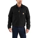 Carhartt Detroit Jacket Mens Black Blanket Lined Duck Work Coat Bi-Swing Back