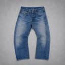 Levi's 501XX 501-0223 Redline Selvedge Straight Jeans Light Blue Pre-Owned W32