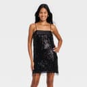 Women's Fringe Mini Shift Dress - A New Day