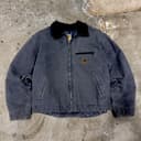 Carhartt J97 MTL Men’s XL Gray Duck Cotton Jacket Blanket Lined Zip Corduroy