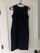 Ann Taylor 0 petite shift navy blue dress preowned excellent