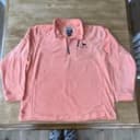 The Black Dog Mens 1/4 Zip Orange XL Pullover Fleece Sweatshirt BD71 Vintage