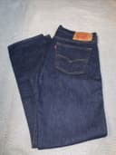 Levi's 501 Men's Dark Wash Blue Denim Straight Leg Regular Fit Jeans