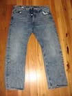 Levi's 501 Acid Wash Blue Denim Straight Leg Jeans Men's 36 x 30 (PG42-Le )