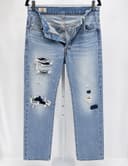 🔥Levi’s 501 150th Anniversary Jeans Mens 32x30 Distressed Ripped Light Wash🔥