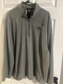 The North Face Mens TKA 100 Glacier Quarter Zip Fleece Pullover Gray XXL