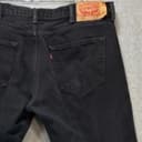 Levi's Jeans 501 Mens 38x33 Black Denim Classic Straight Leg Casual Everyday