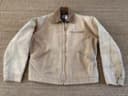Vintage Carhartt 6BLJ Detroit Jacket Sz 42 Tan Duck Canvas Blanket Lined USA