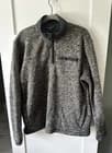 Men’s Eddie Bauer Quarter Zip Radiator Fleece Pull Over Jacket Gray Size Lg