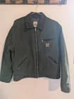 Carhartt J97 MOS Detroit Jacket Men’s L Green Canvas Lined Made in USA