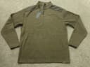 NEW Habit Fleece Lined 1/4 Zip Pullover Mens XL Brown Striped Sweater