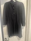 Tuckernuck Pomander Place Dress Womens Medium Black Ruffle Neck Pockets