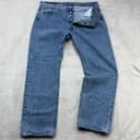 Levis 501 Original Fit Jeans Mens 36x30 Blue Denim Button Fly Medium Wash