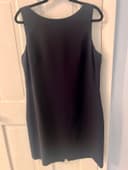 Casual Corner womens size 16 navy sleeveless crepe sheath