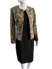 Kasper Brown Blazer Size 8 & Black Le Suit Dress Suit Mixed Separates Career