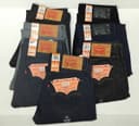 LEVIS MEN'S 501 BUTTON FLY SHRINK TO FIT JEANS STRAIGHT FIT ORIGINAL 