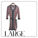 Brooks Brothers Dress Womens Large Multicolor Floral 3/4 Sleeve Jersey Shift