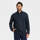 Men's Quilted Fleece 1/2 Zip Pullover Sweatshirt - All In Motion