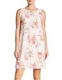 Everleigh 157643 Women's Floral Shift Dress Sleeveless Pink Sz. Small