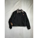 Vintage Carhartt Arctic Detroit Jacket Black Duck Canvas Paint Distressed 7658