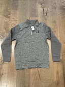 Under Armour Coldgear Men's Size S Pewter 1/4 Zip Twist Fleece Pullover NWT