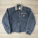 Vintage Carhartt J97 PTL Faded Blue Detroit Jacket Size Small Blanket Lined USA