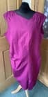 M&S Autograph Cotton Stretch Wine Shift Dress Size 22 BNWT RRP £65.00