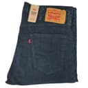 Levi's 501 Men's Dark Wash Stretch Straight Leg Button Fly Jeans Irregular 38x34