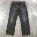 vtg Levis Premium 501 Jeans Mens 29x30 Black Denim Straight Button Fly Waterless