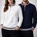 Unisex Collegiate Quarter-Zip Cotton Blend Pullover Fleece Sweatshirt 1/4 Zip
