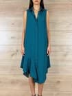 Rachel Roy Sleeveless Teal Midi Shirt Dress Medium
