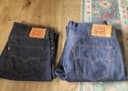 Levis 501 Jeans Mens 40x32 Blue Original Shrink To Fit Straight Rigid 2 Pairs