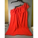 Jess Lea women's size large bright red one shoulder ruffled shift mini dress