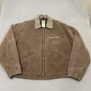 Vtg Carhartt Detroit Jacket J97CHT Mens XL Brown Blanket Lined Union Made In USA