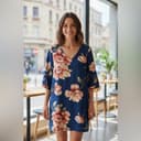 Floral Blue Shift Dress