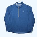 LL Bean Adventure Grid Fleece Slightly Fitted 1/4 Zip Pullover Mens Large READ