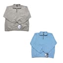 Ultra Club Men's Pullover Quarter Zip Fleece Top, Medium Weight Long Sleeve