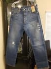 Levis 501 93 Fit Straight Jeans 0209 "Text Me" Size 31x32 Distressed