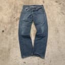 Levis 501 Original Button Fly Jeans Mens 31x30 Faded Blue Denim
