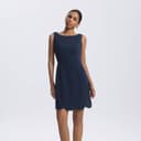 Women's Open Back Scalloped Mini Shift Dress - A New Day