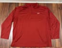 The North Face Audi Mens 3XL 1/4 Zip Pullover Fleece Jacket Rust Red Corporate