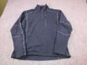 Kuhl Sweater Mens Large Blue Fleece 1/4 Zip Mock Neck Pullover Outdoor Hiking