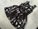 Simply Vera Black Geometric Dress Size L Knee Length SwingSkirt Classic Sleevele
