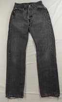 Vintage Levi's 501 Jeans 28x32 USA Made Faded Black Distressed Straight Leg
