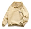 KAPITAL boa fleece alpen zip pullover natural brand new L