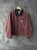 Vintage Carhartt detroit jacket pink rose WJ097 VRS