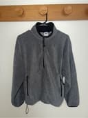 Aritzia TNA Dark Gray Quarter-Zip Fleece Pullover Size Small